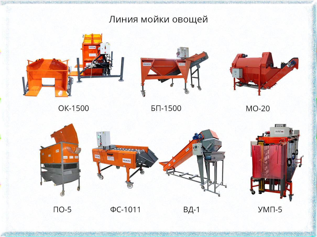 Линия мойки овощей | Очистка молодых овощей от грунта и грязи